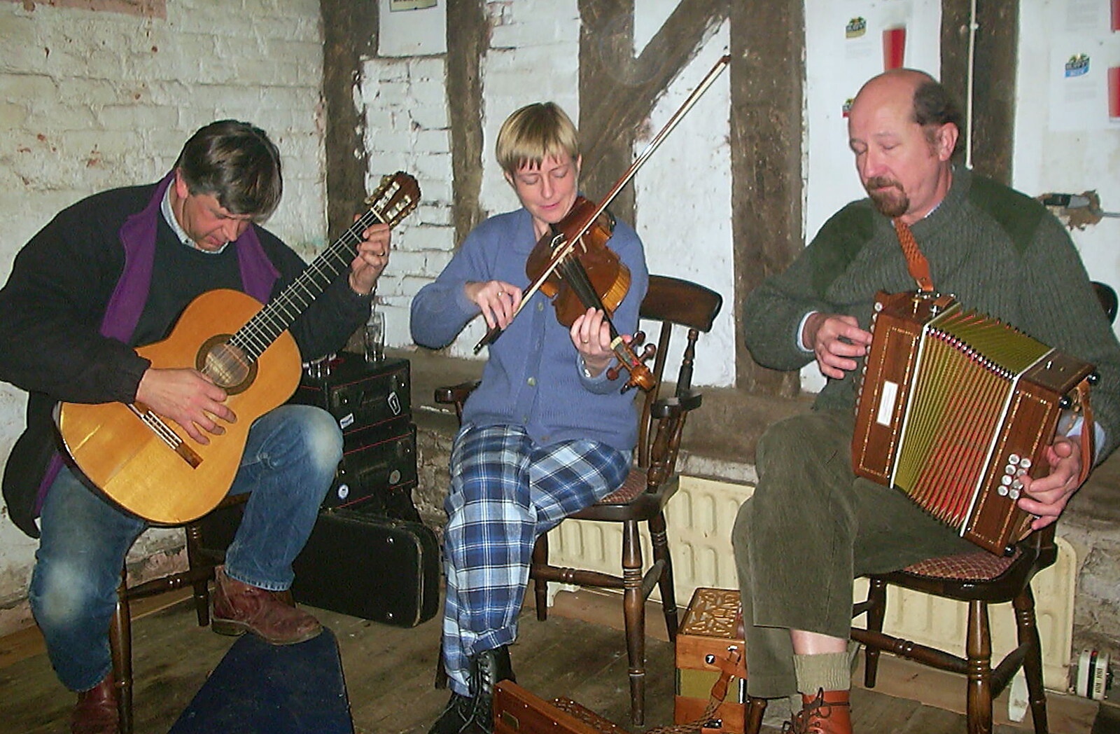 The band from The Hoxne Beer Festival, Suffolk - 20th May 2002