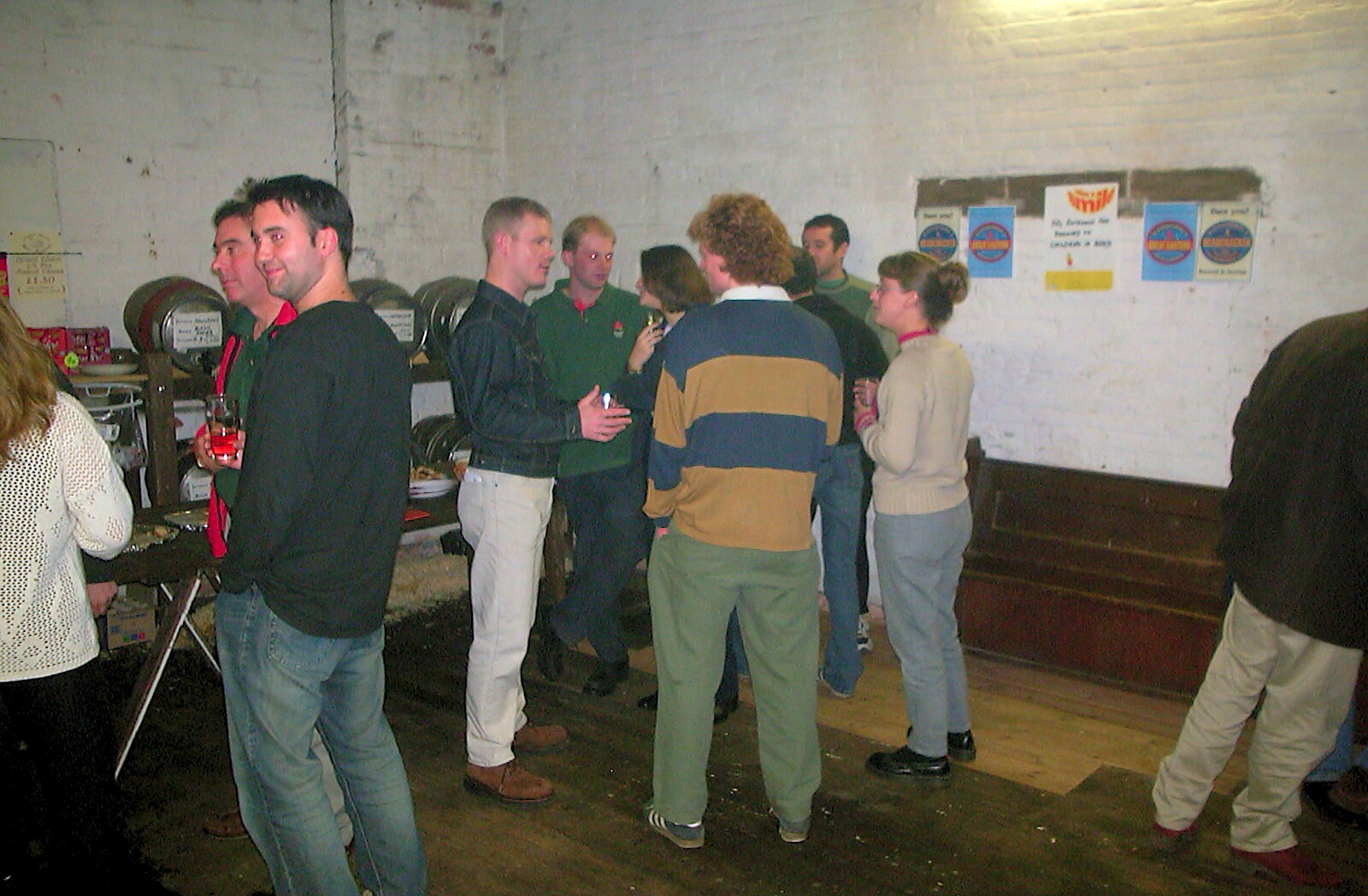 People in the Swan's outbuilding from The Hoxne Beer Festival, Suffolk - 20th May 2002