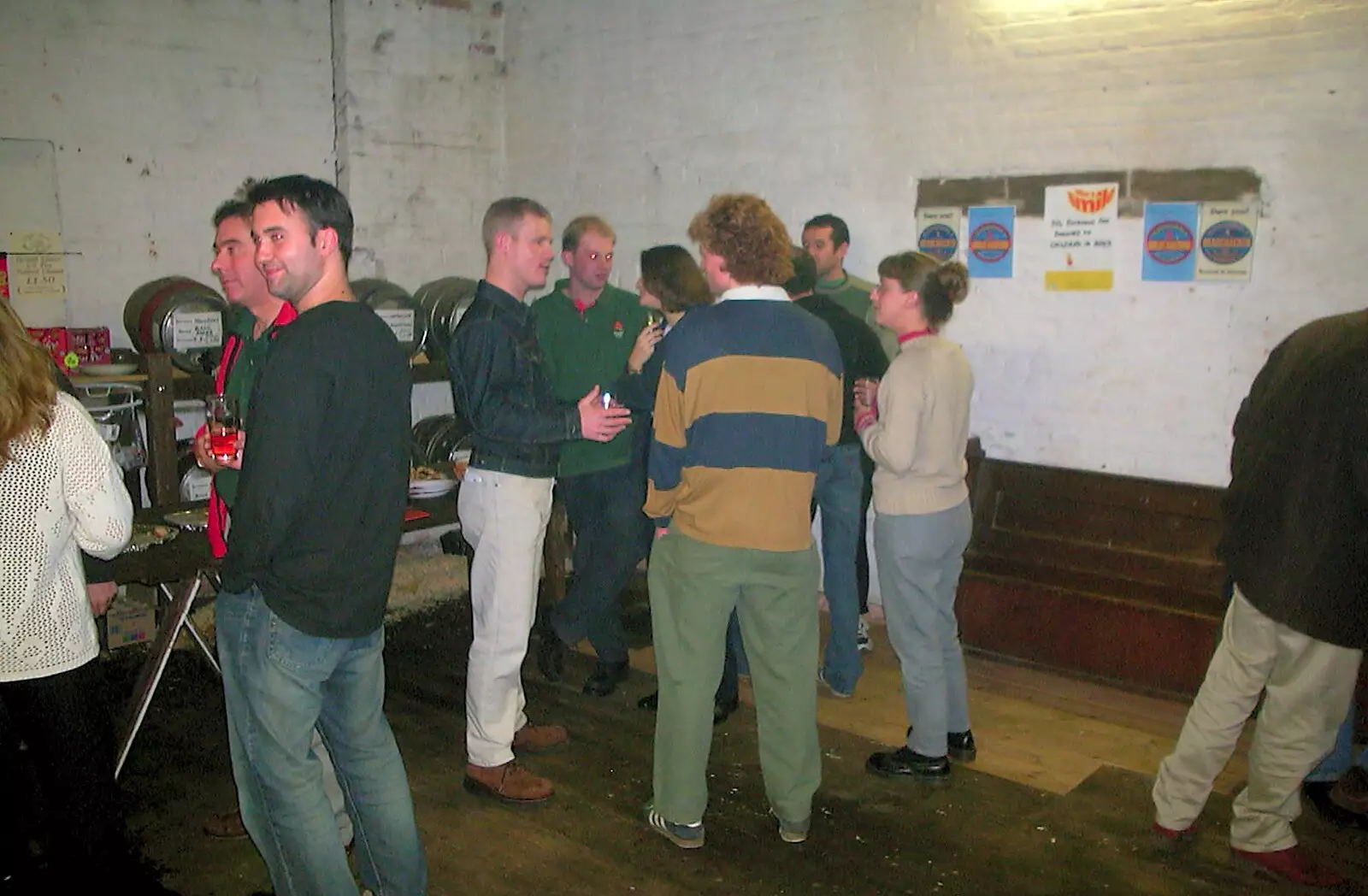 People in the Swan's outbuilding, from The Hoxne Beer Festival, Suffolk - 20th May 2002