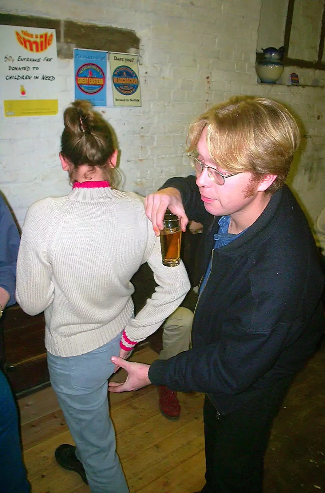 Marc grabs at something, from The Hoxne Beer Festival, Suffolk - 20th May 2002