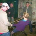 Some limbo dancing occurs, The Hoxne Beer Festival, Suffolk - 20th May 2002