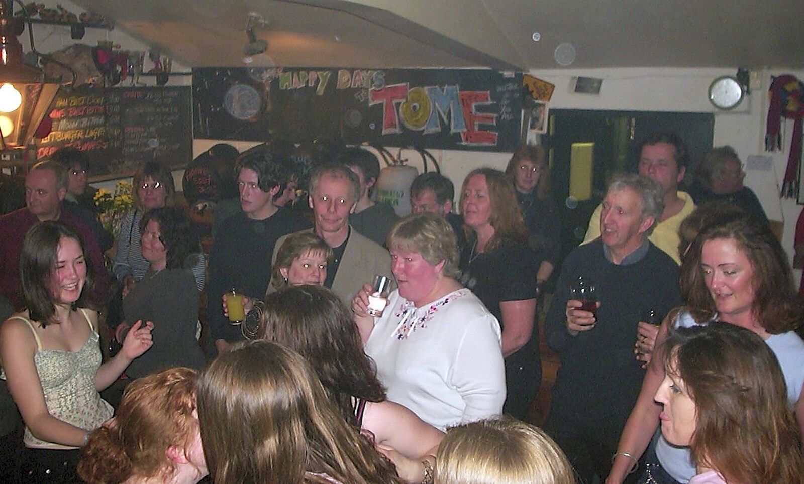 The crowds in the Cider Shed from The BBs at the Cider Shed, Banham, Norfolk - 24th May 2002