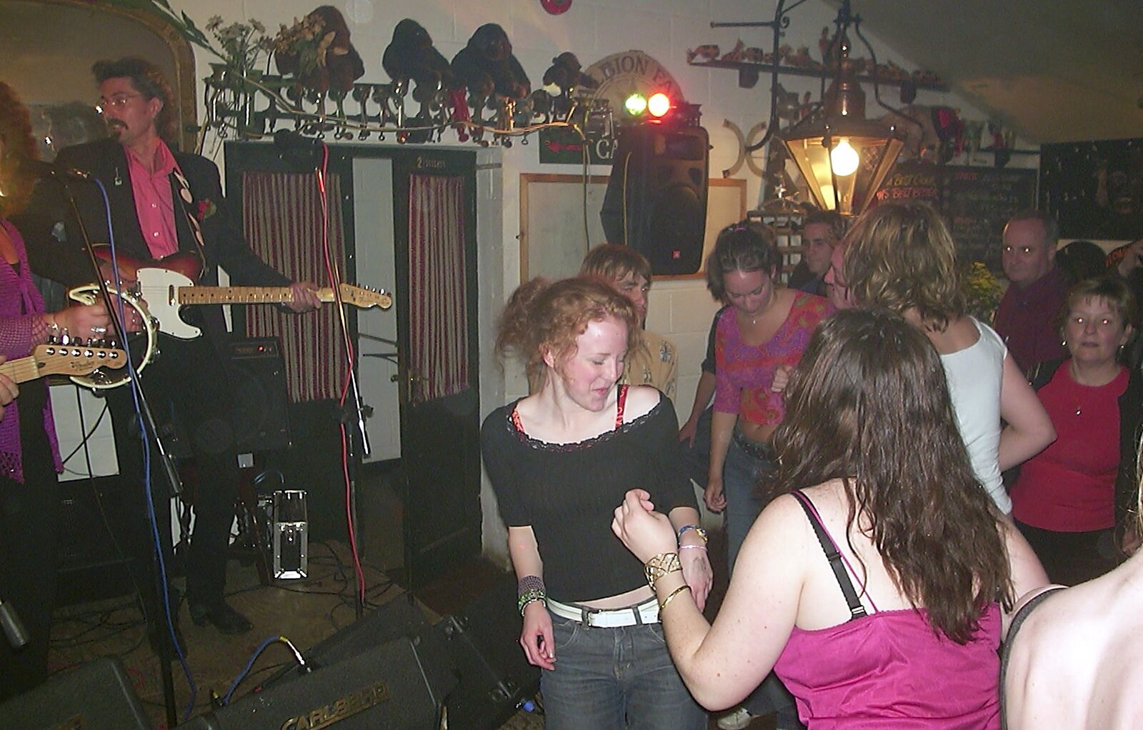 Dancing in front of the stage from The BBs at the Cider Shed, Banham, Norfolk - 24th May 2002