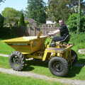 The BSCC at the Victoria, Earl Soham, Suffolk - 27th May 2002, Nosher has a go of the mini dumper truck