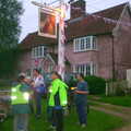 The BSCC at the Victoria, Earl Soham, Suffolk - 27th May 2002, The BSCC hang around under the Victoria's sign