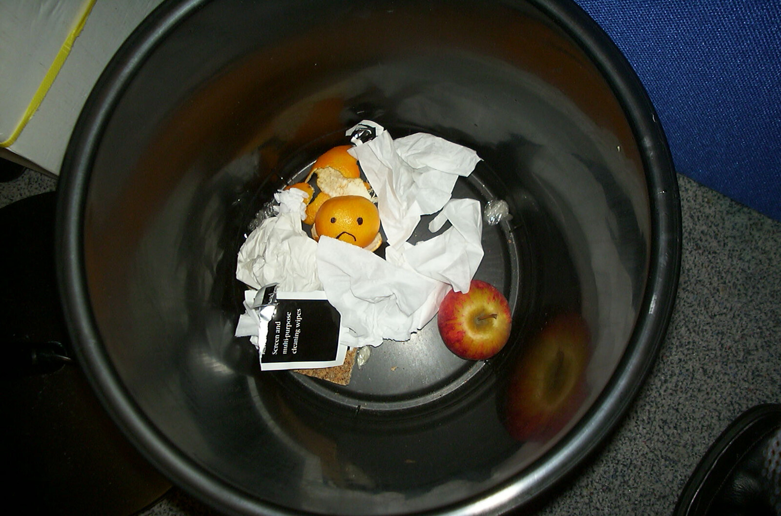 Spammy's Barbeque and A Summer Miscellany - 1st June 2002: There's a sad tangerine in Nosher's office bin