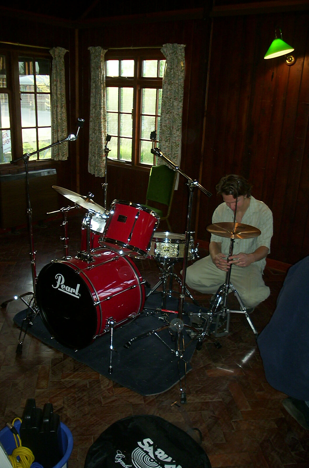 Spammy's Barbeque and A Summer Miscellany - 1st June 2002: Danny and his drum kit