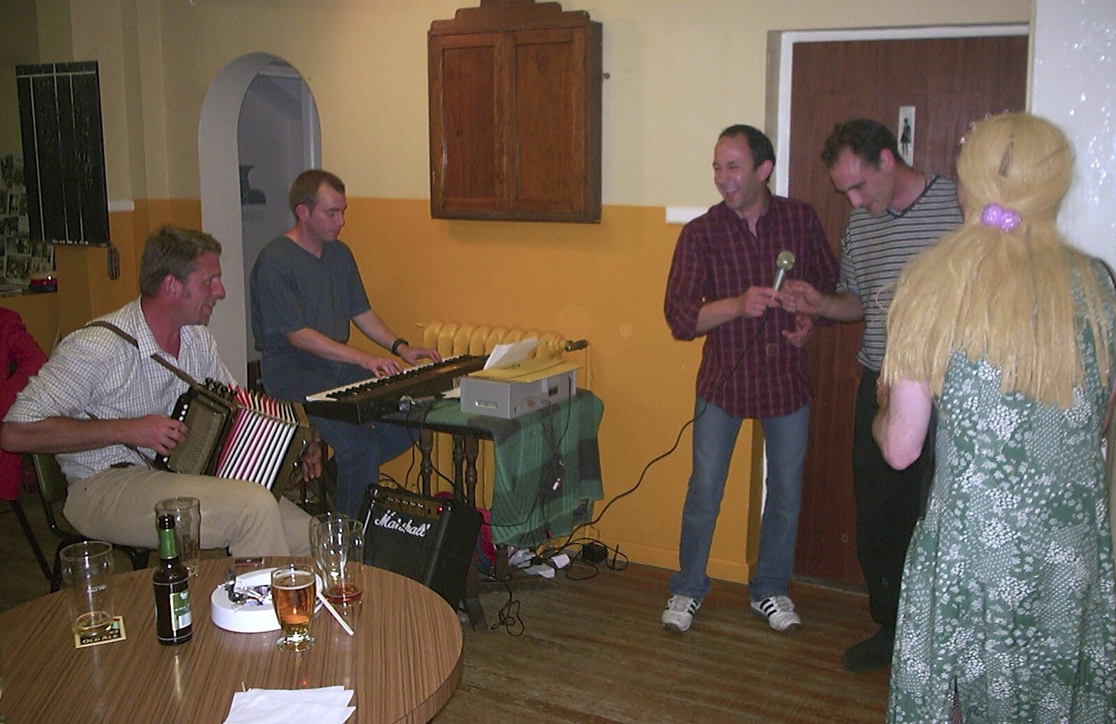 Accordion and keyboards from Golden Jubilee Celebrations, The Village Hall, Brome, Suffolk - 4th June 2002