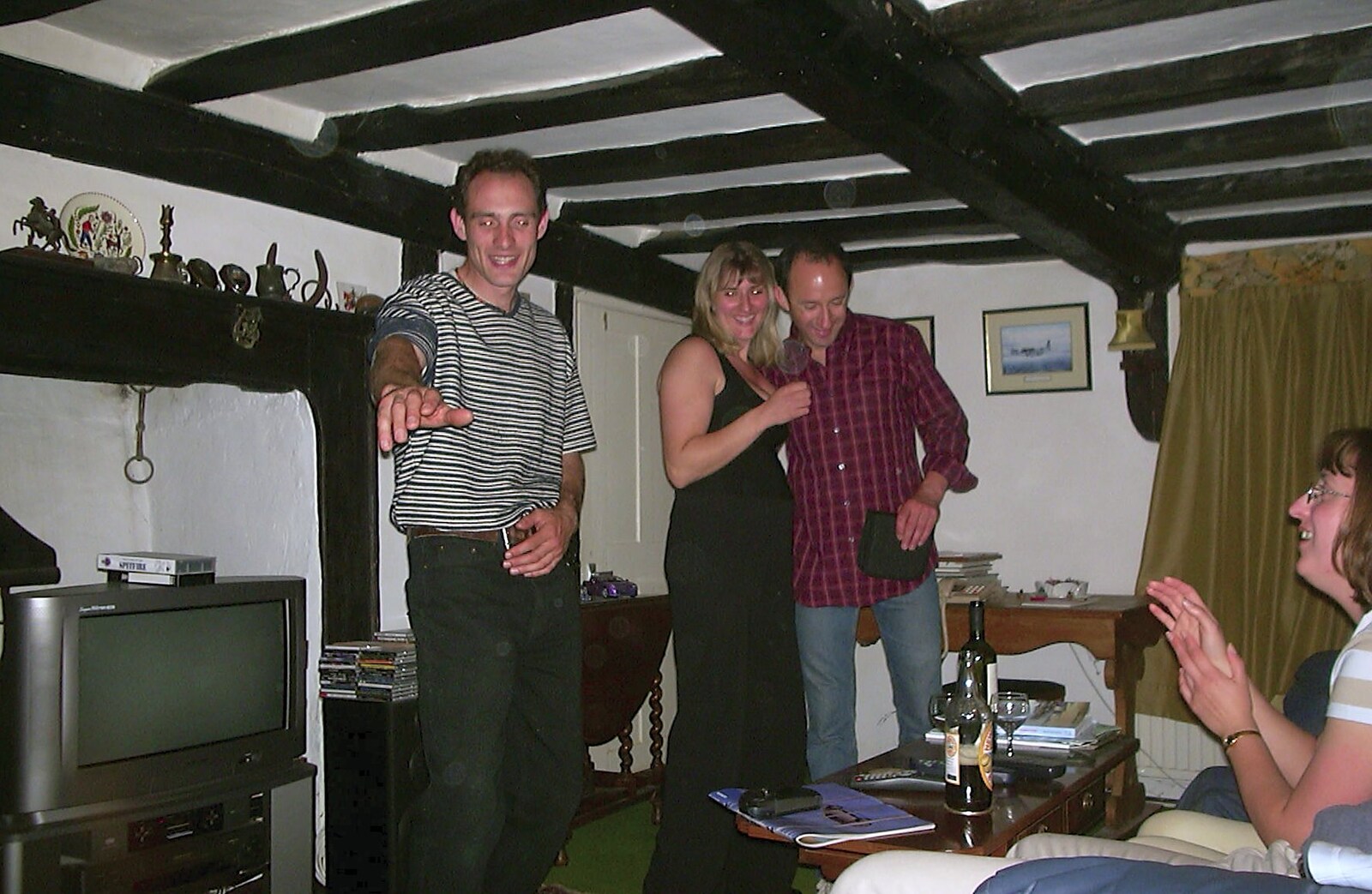 All round to DH's lounge from Golden Jubilee Celebrations, The Village Hall, Brome, Suffolk - 4th June 2002
