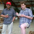 2002 Bill with a can and Dan with his legs out