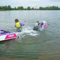 Steve roars off on a jet ski, 3G Lab Watersports Fun Day, Wyboston, Bedfordshire - 8th June 2002