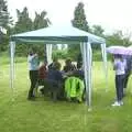 There's another cluster under a gazebo, A Rainy Barbeque at the Swan Inn, Brome, Suffolk - 15th June 2002