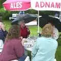 Bomber Langdon hides up, A Rainy Barbeque at the Swan Inn, Brome, Suffolk - 15th June 2002