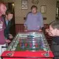 Wavy wins a point on table football, A Rainy Barbeque at the Swan Inn, Brome, Suffolk - 15th June 2002