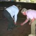 Suey and Colin continue with carpet bowls, A Rainy Barbeque at the Swan Inn, Brome, Suffolk - 15th June 2002