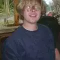 Marc does the 'hair monster' thing, A Rainy Barbeque at the Swan Inn, Brome, Suffolk - 15th June 2002