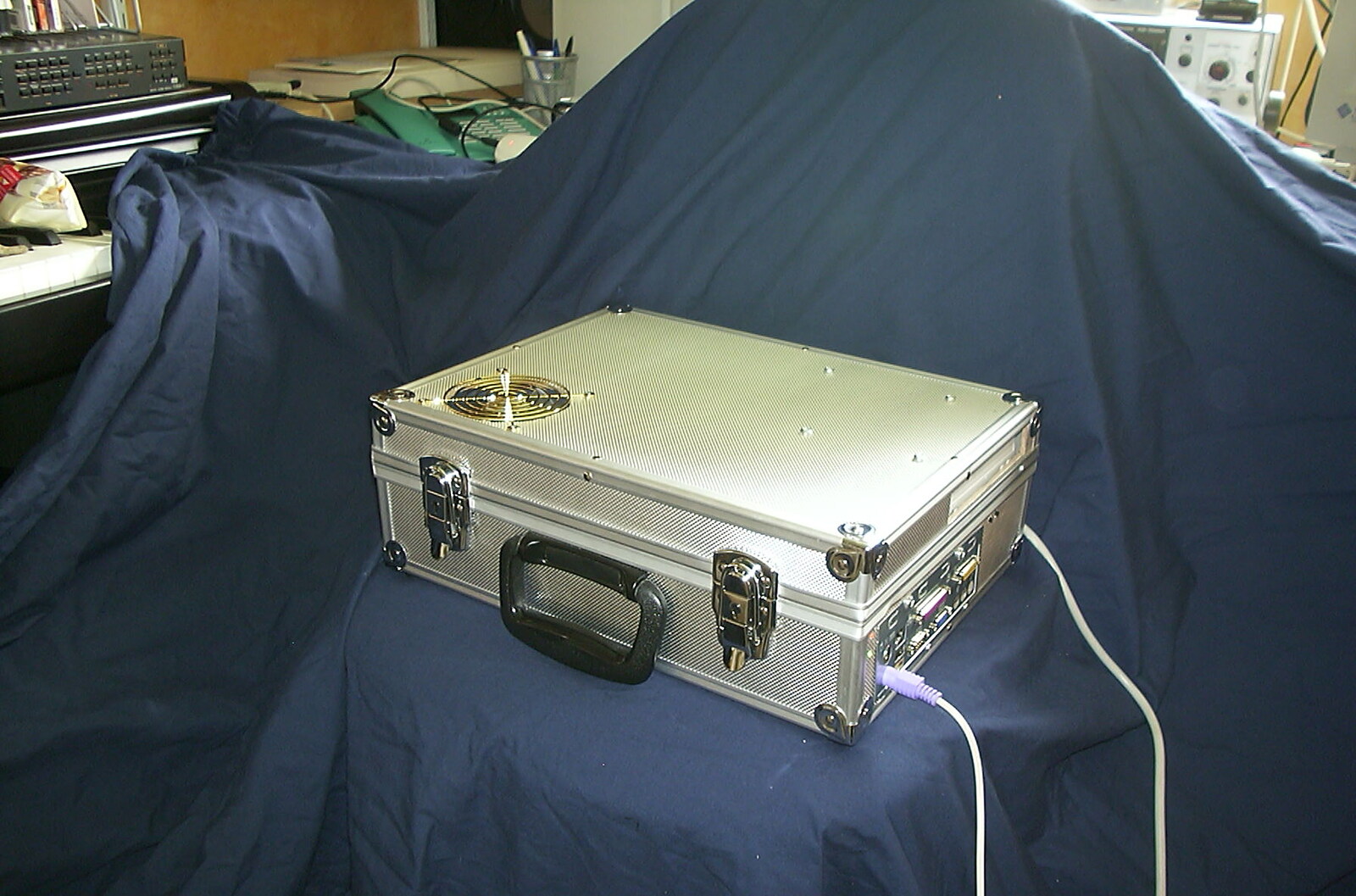 PC in a suitcase is complete from A Hard-Drive Clock and Other Projects, Brome, Suffolk - 28th June 2002