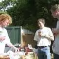 Wavy, Apple and The Boy Phil, DH's BSCC Barbeque, The Old Post Office, Brome, Suffolk - 7th July 2002