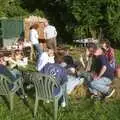 The barbeque crowd in DH's garden, DH's BSCC Barbeque, The Old Post Office, Brome, Suffolk - 7th July 2002