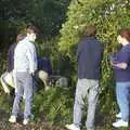 Everyone's looking for a lost ball, DH's BSCC Barbeque, The Old Post Office, Brome, Suffolk - 7th July 2002