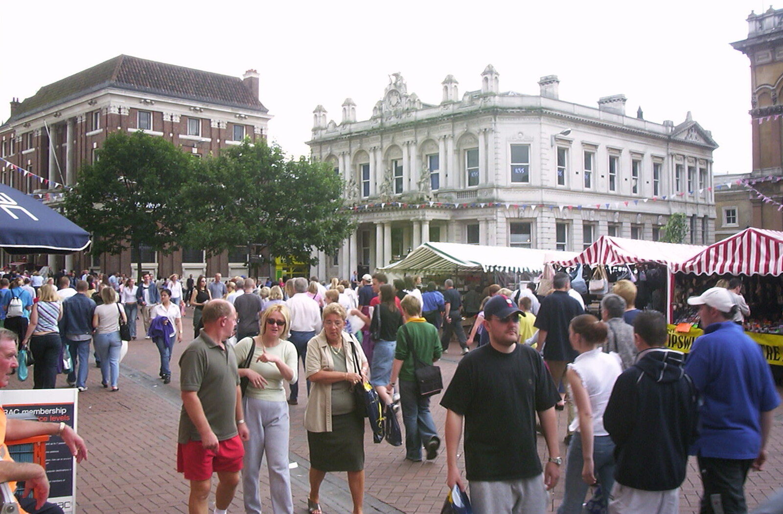 The market place in Ipswich from Radio 1's One Big Sunday, Chantry Park, Ipswich - 14th July 2002