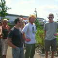 DH, Wavy and The Boy Phil in the queue, Radio 1's One Big Sunday, Chantry Park, Ipswich - 14th July 2002