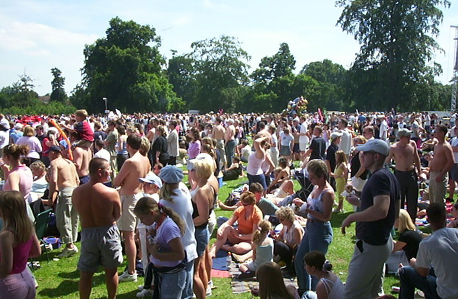 The crowds from Radio 1's One Big Sunday, Chantry Park, Ipswich - 14th July 2002