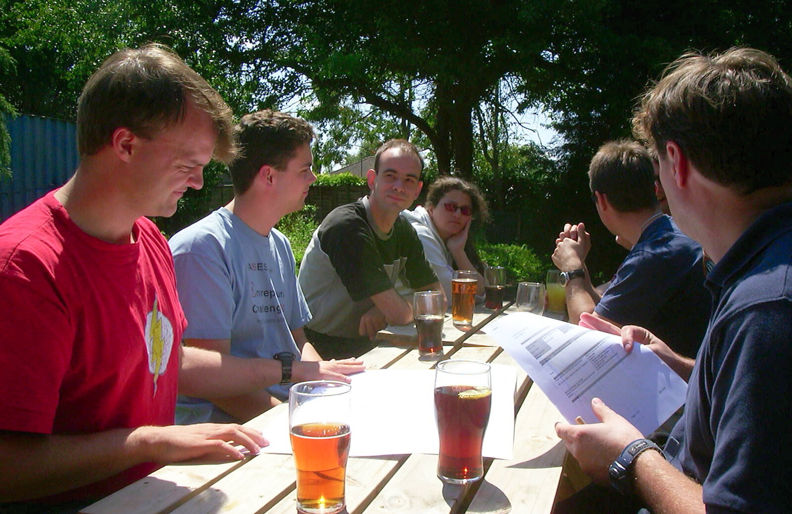 The 3G Lab massive in a Cambridge beer garden from BSCC Rides, Petanque at the Swan and July Miscellany - 21st July 2002
