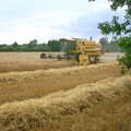 A New Holland combine rumbles past, BSCC Rides, Petanque at the Swan and July Miscellany - 21st July 2002