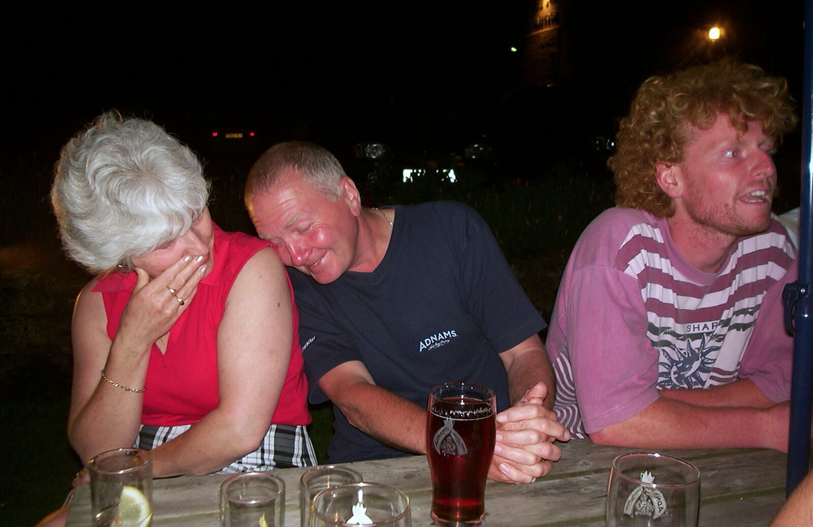 John Willy leans on Spammy from BSCC Rides, Petanque at the Swan and July Miscellany - 21st July 2002