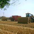 The next day and the straw is already being baled, BSCC Rides, Petanque at the Swan and July Miscellany - 21st July 2002