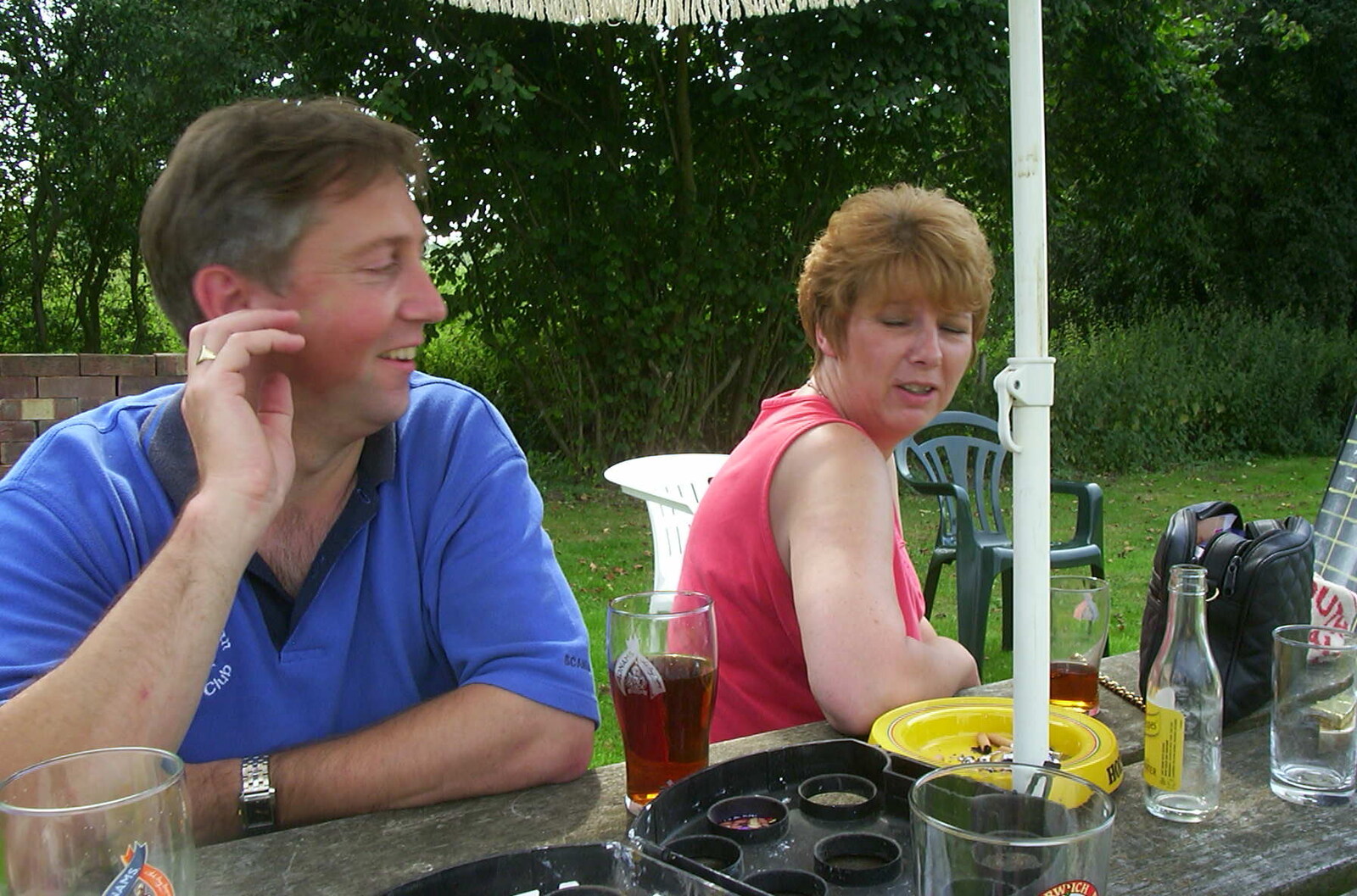 Nigel and Jenny from BSCC Rides, Petanque at the Swan and July Miscellany - 21st July 2002