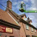 Alan has a go up the cherry picker, Alan gets a Cherry Picker, Brome, Suffolk - 2nd August 2002