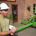 Nigel in a hard hat, Alan gets a Cherry Picker, Brome, Suffolk - 2nd August 2002