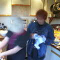 Nosher's BSCC Barbeque, Brome, Suffolk - 3rd August 2002, Spammy is a washing-up blur