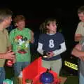 Everyone hangs around by the kettle, A BSCC Splinter Group Camping Weekend, Theberton, Suffolk - 11th August 2002