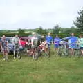 The bike group, prior to the off, A BSCC Splinter Group Camping Weekend, Theberton, Suffolk - 11th August 2002