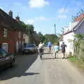 Cycling on Quay Street, A BSCC Splinter Group Camping Weekend, Theberton, Suffolk - 11th August 2002