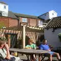 In the beer garden at Snape Maltings, A BSCC Splinter Group Camping Weekend, Theberton, Suffolk - 11th August 2002