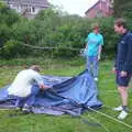 Tents are deconstructed, A BSCC Splinter Group Camping Weekend, Theberton, Suffolk - 11th August 2002