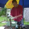 Bill does the washing up, A BSCC Splinter Group Camping Weekend, Theberton, Suffolk - 11th August 2002