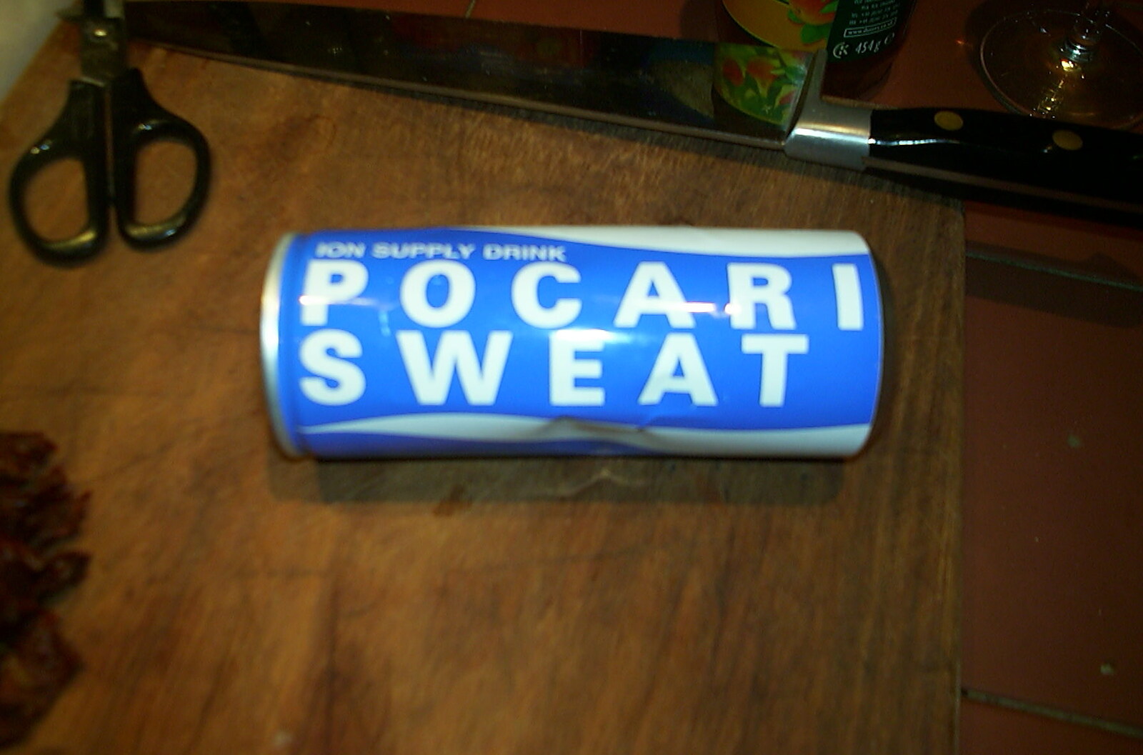 An emtpy can of Pocari Sweat, from Hong Kong from Mother and Mike Visit, and Cat Photos, Brome, Suffolk - 1st September 2002