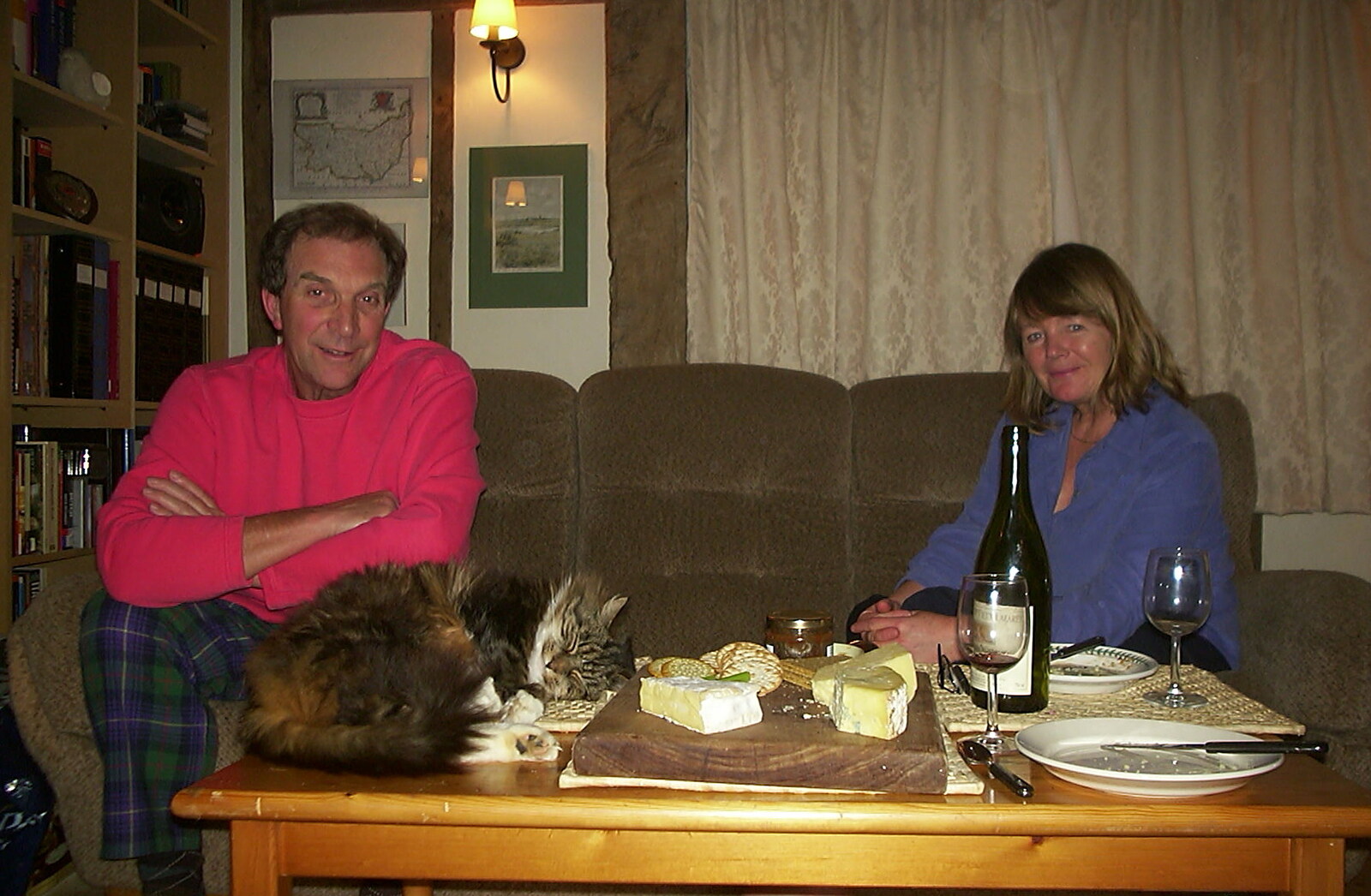There's a cheeseboard and cat thing from Mother and Mike Visit, and Cat Photos, Brome, Suffolk - 1st September 2002