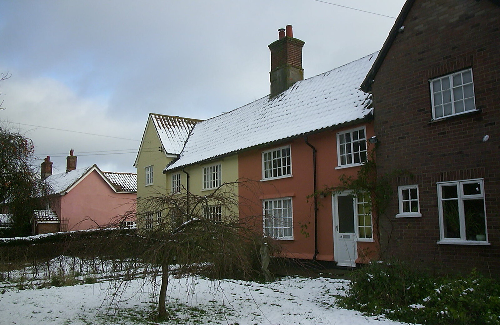 The house in snow from Mother and Mike Visit, and Cat Photos, Brome, Suffolk - 1st September 2002