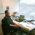 Meanwhile, Dominic is in the lab, Michelle's 3G Lab Birthday, The Mews, St. Ives, Cambridgeshire - 20th September 2002