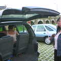 Everyone piles out of the car in St. Ives, Michelle's 3G Lab Birthday, The Mews, St. Ives, Cambridgeshire - 20th September 2002
