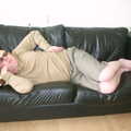Julian has a quick nap, Michelle's 3G Lab Birthday, The Mews, St. Ives, Cambridgeshire - 20th September 2002
