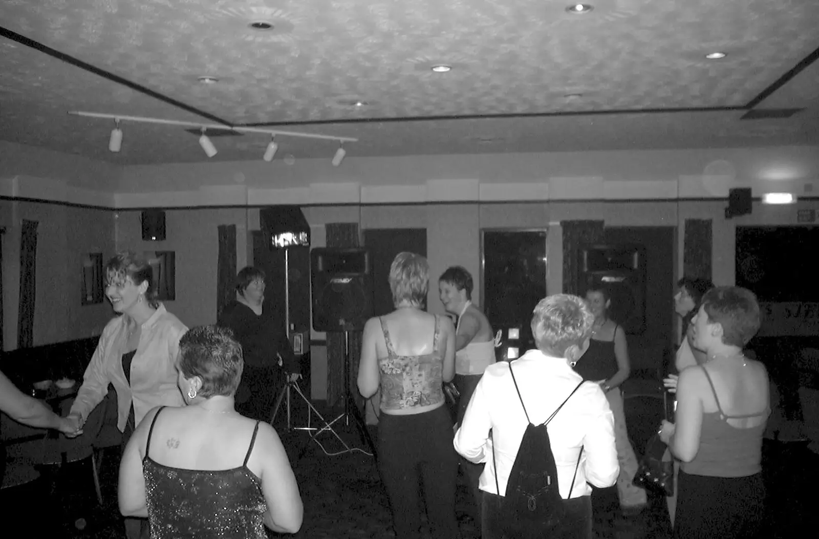 Disco dancing, from Arnewood School Class of '83 Reunion, Fawcett's Field, New Milton - 2nd November 2002