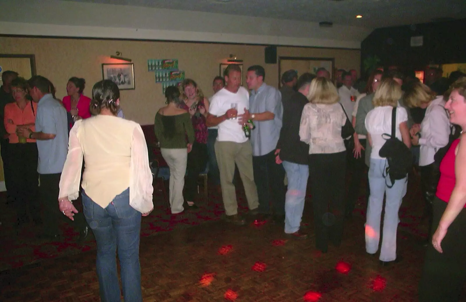 Mingling on the dance floor, from Arnewood School Class of '83 Reunion, Fawcett's Field, New Milton - 2nd November 2002