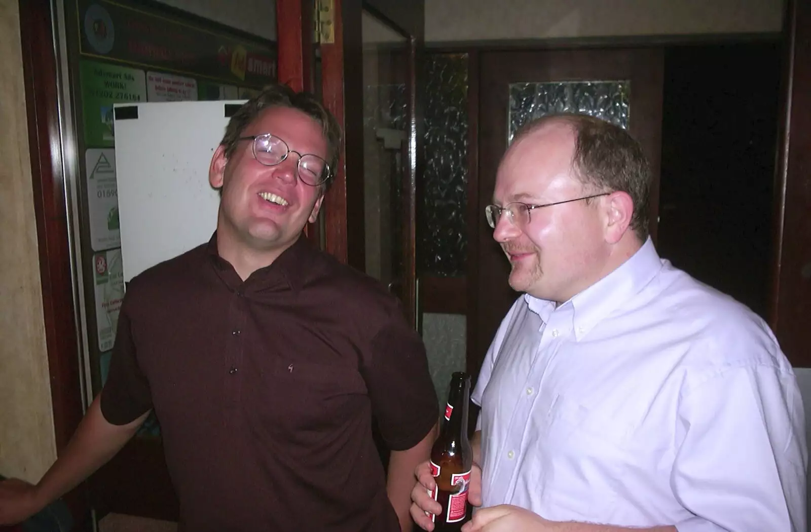 Richard and Hamish, from Arnewood School Class of '83 Reunion, Fawcett's Field, New Milton - 2nd November 2002